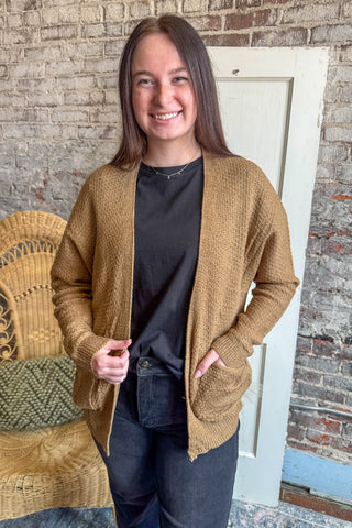 Golden Rod Crochet Kimono Cardigan