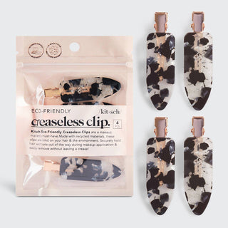 Kitsch 4 Pc. Set Black Terrazzo Creaseless Clips