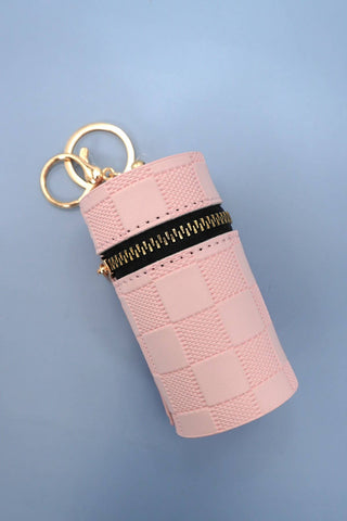 Pink Round Small Lip Care Accessory Bag