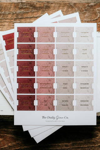 Rose Floral Bible Tabs