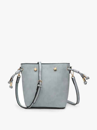 Blue Gray Mini Bucket Bag