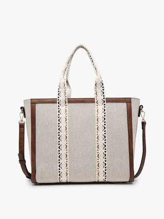 Haley Canvas Contrast Strap Tote