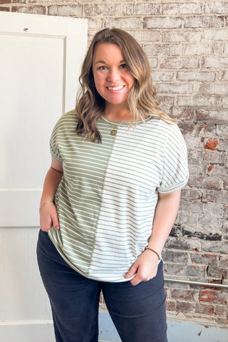 Sage Riley Stripes Top