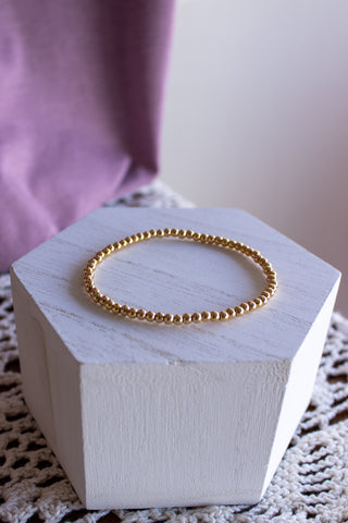 18k Gold Filled Bead Bracelets- Build Your Stack