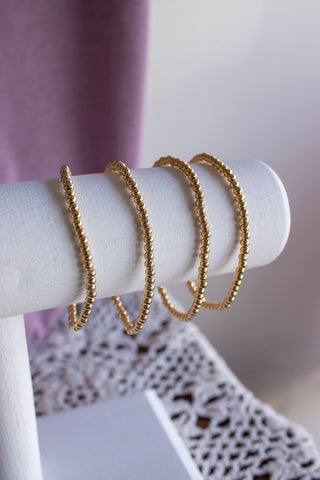 18k Gold Filled Bead Bracelets- Build Your Stack