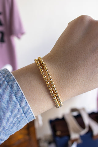 18k Gold Filled Bead Bracelets- Build Your Stack