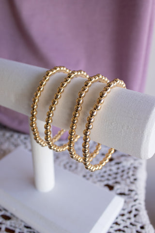 18k Gold Filled Bead Bracelets- Build Your Stack