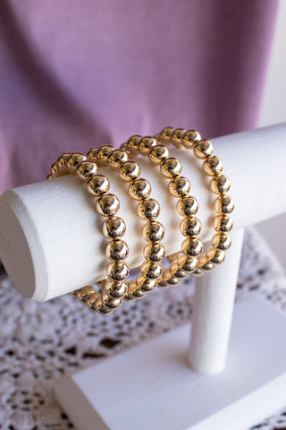 18k Gold Filled Bead Bracelets- Build Your Stack