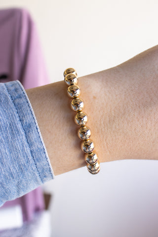 18k Gold Filled Bead Bracelets- Build Your Stack
