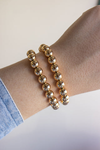 18k Gold Filled Bead Bracelets- Build Your Stack