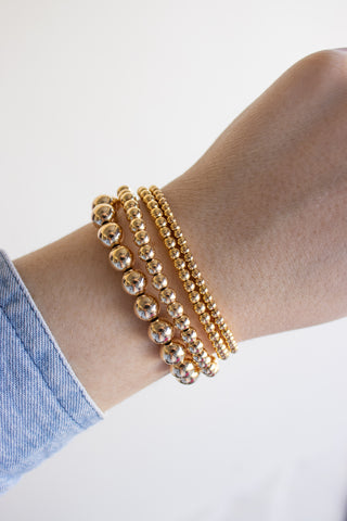 18k Gold Filled Bead Bracelets- Build Your Stack