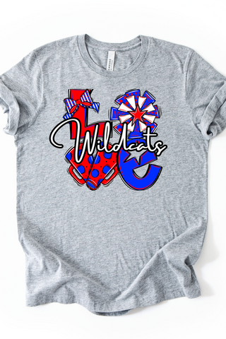 Summersville Wildcats Love Cheer Made to Order Tee