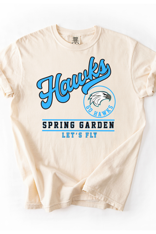 Spring Garden Hawks Vintage Slogan Made to Order Tee