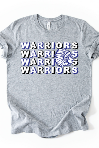 Woodlawn Warriors On Repeat Font Made to Order Tee