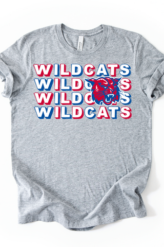 Summersville Wildcats On Repeat Font Made to Order Tee