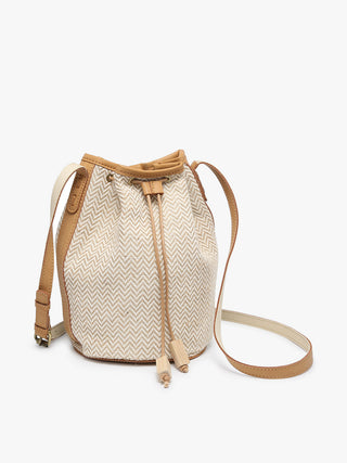 Augusta Woven Mini Bucket Crossbody Bag