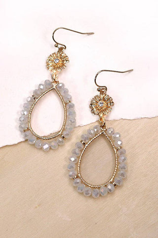 Teardrop Flower Earrings