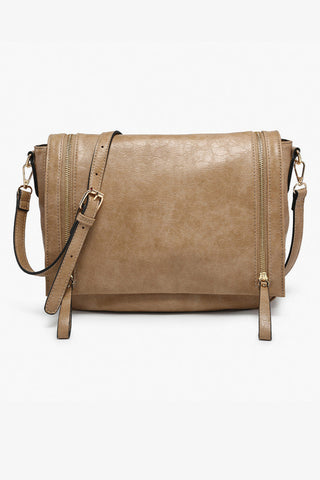 Foster Distressed Dual Zip Crossbody (2 Colors)