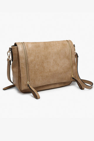 Foster Distressed Dual Zip Crossbody (2 Colors)