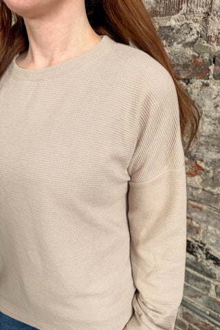 Cocoa Double Knit Long Sleeve Top
