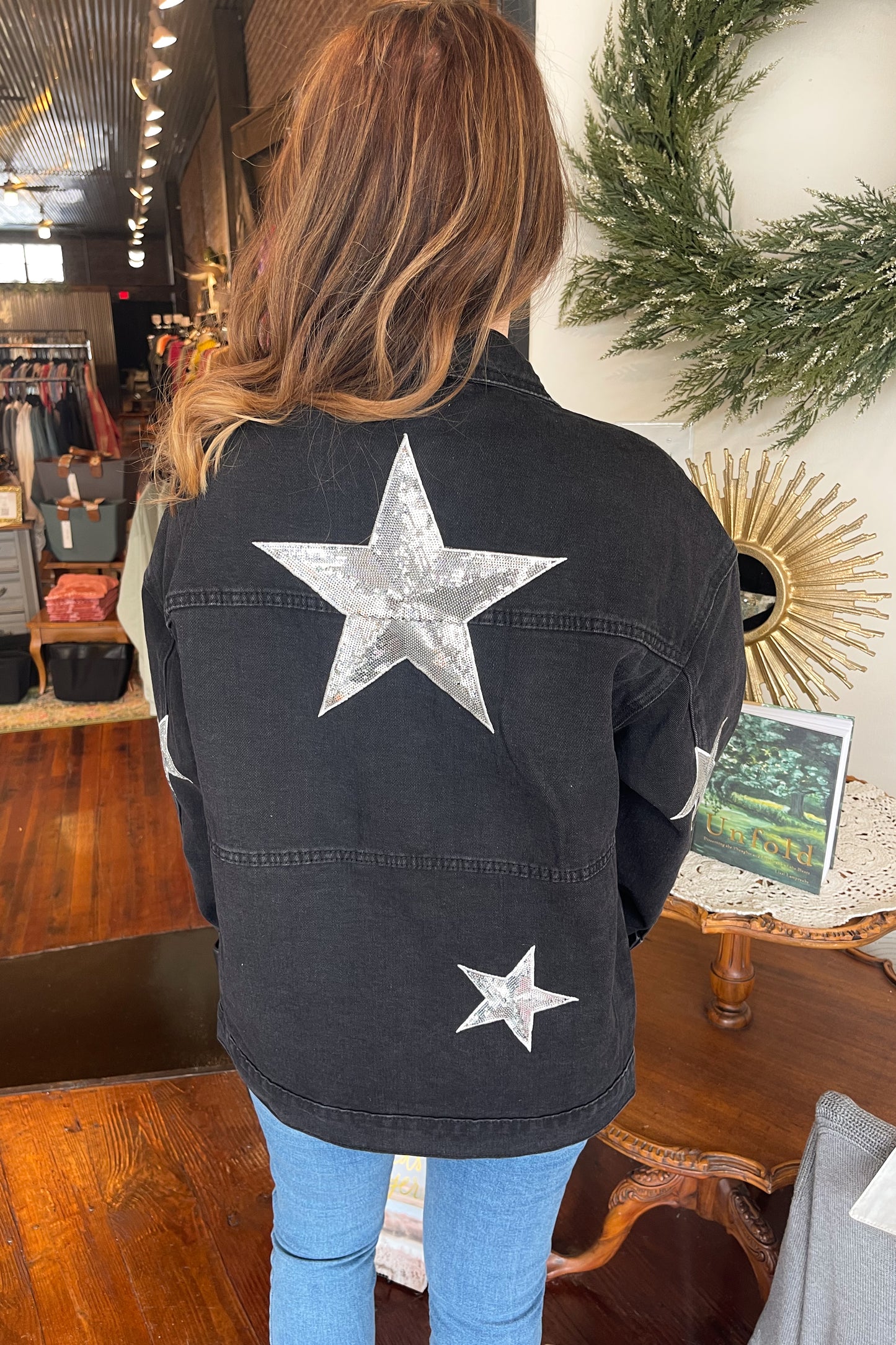 Super Star Black Denim Jacket
