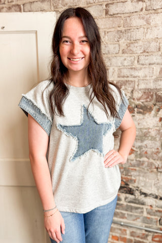 Denim Starstruck Top
