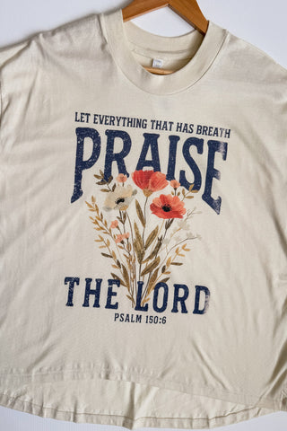 Floral Praise the Lord Hi-Low Tee