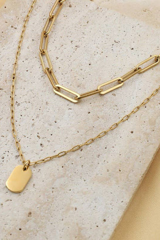 Paper Chain Pendant Necklace