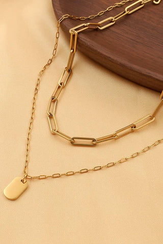 Paper Chain Pendant Necklace