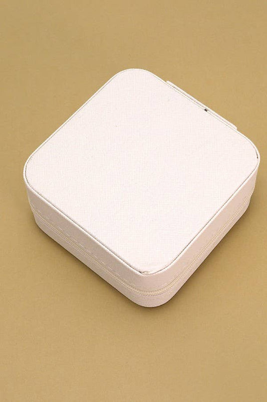 White Jewelry Travel Box