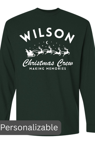 Family Christmas Crew Personalizable Tee