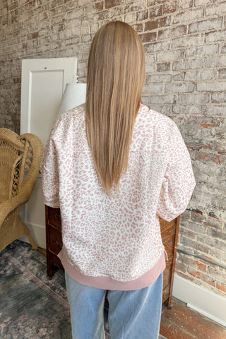 Blush Instinct Leopard Pullover