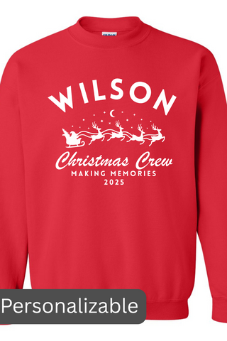 Family Christmas Crew Personalizable Tee