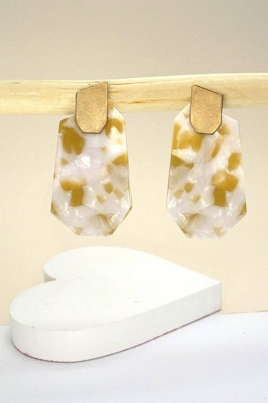 Golden Sunset Resin Earrings