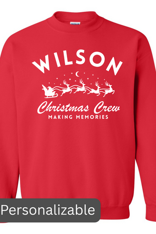 Family Christmas Crew Personalizable Tee