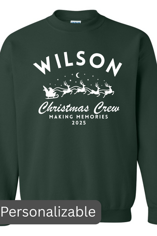 Family Christmas Crew Personalizable Tee