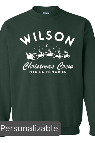 Family Christmas Crew Personalizable Tee