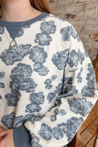 Faded Florals Pullover