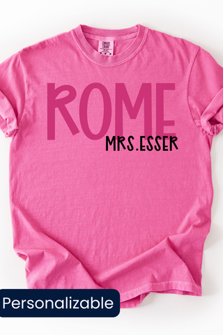 Rome Staff Color Tone on Tone Personalizable Tees