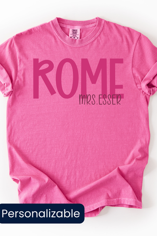 Rome Staff Color Tone on Tone Personalizable Tees