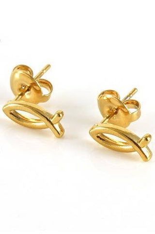 Christian Fish Mini Stud Earrings