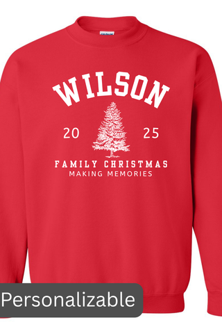 Family Christmas Varsity Personalizable Tee