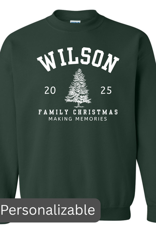 Family Christmas Varsity Personalizable Tee