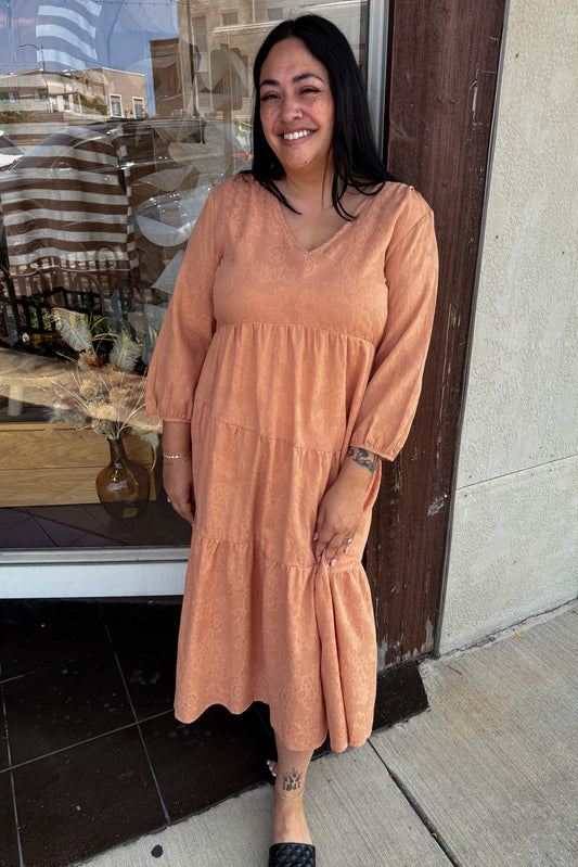 Andrea Tiered and Textured Dress