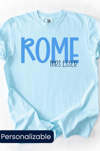Rome Staff Color Tone on Tone Personalizable Tees