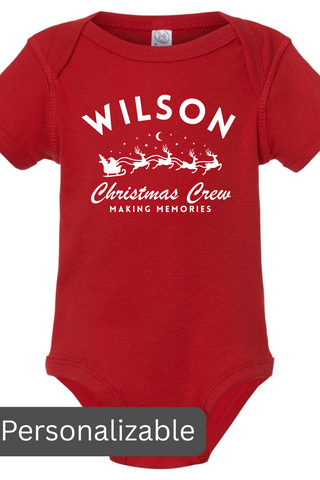Family Christmas Crew Personalizable Tee
