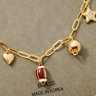 Football Game Day Charm Necklace