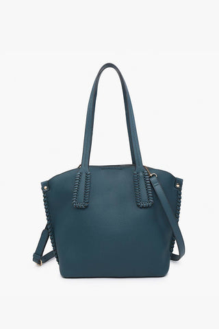 Micah Whipstitch 3-Compartment Peacock Tote