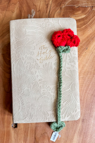 Pressed Flower Crocheted Bookmarks