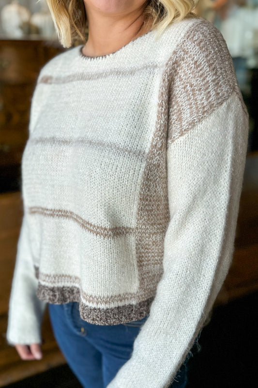 Mona Striped Oat Sweater